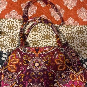 Vera Bradley Purple and Orange Floral Shoulder Bag